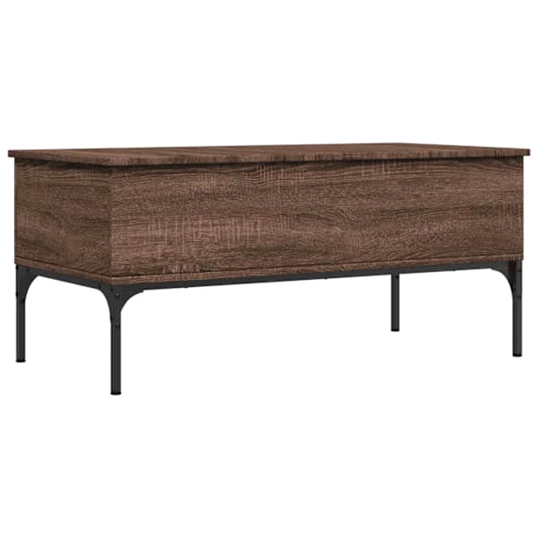 vidaXL kohvilaud, pruun tamm, 100 x 50 x 45 cm, tehispuit ja metall