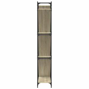 Knihovna dub sonoma 79 x 30 x 180 cm kompozitní dřevo a kov - obrázek 6