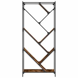Knihovna kouřový dub 79 x 30 x 180 cm kompozitní dřevo a kov - obrázek 5