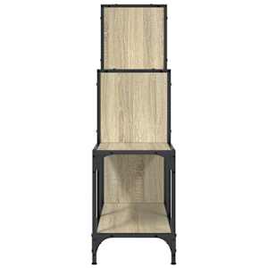 Knihovna dub sonoma 92 x 30 x 102 cm kompozitní dřevo a kov - obrázek 6