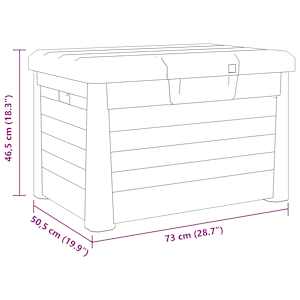 Zahradní box na podušky antracitový 73 x 50,5 x 46,5 cm PP - obrázek 11