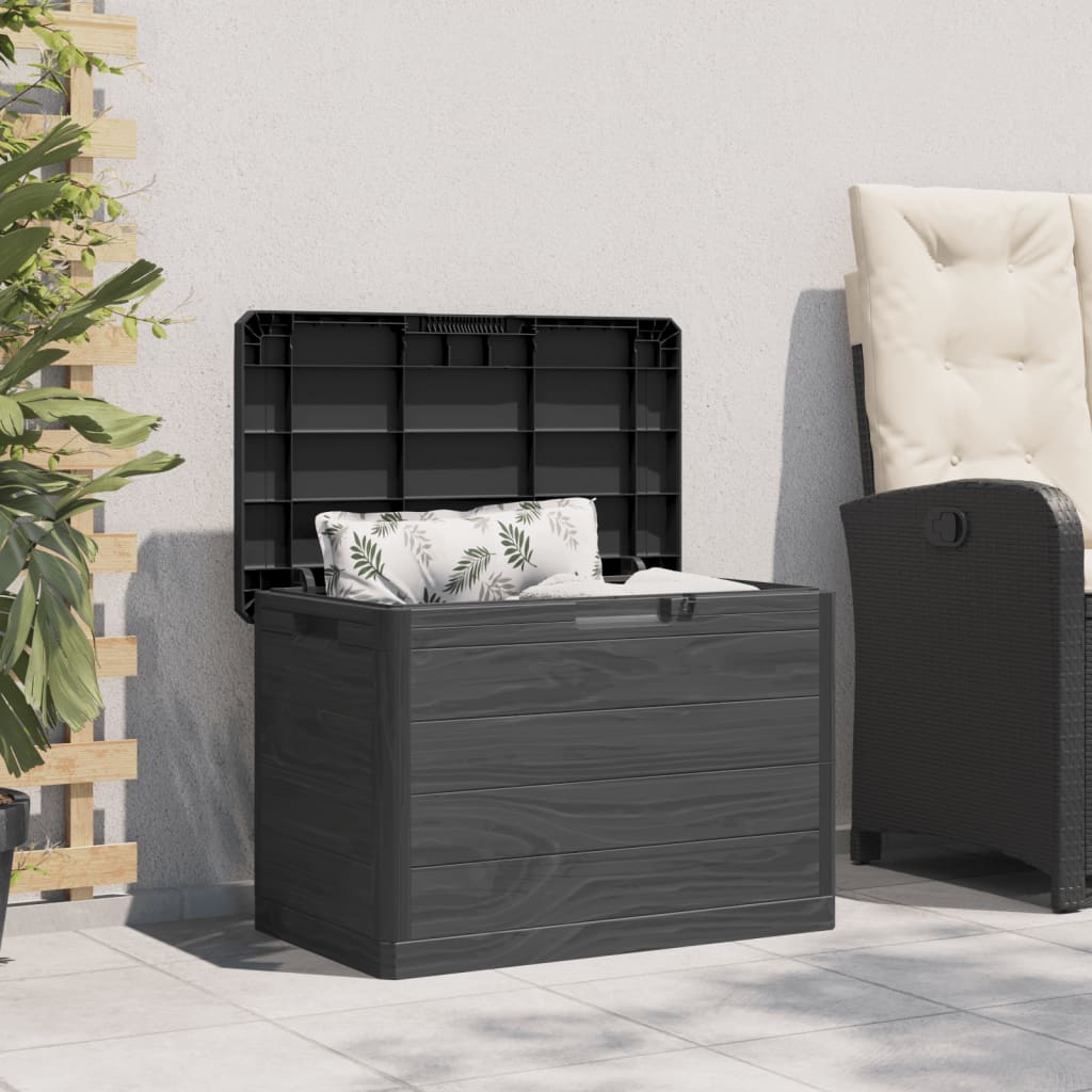 vidaXL Kussenbox 77,5x44,5x53 cm polypropeen antracietkleurig afbeelding