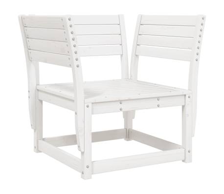 vidaXL 8 Piece Garden Lounge Set White Solid Wood Pine