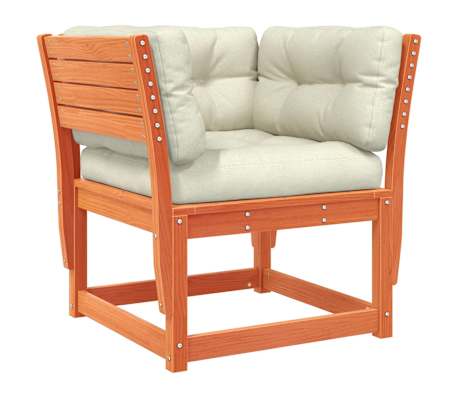 vidaXL 8pcs conj. lounge jardim + almofad&otilde;es pinho maci&ccedil;o castanho-mel