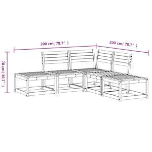 Vrtna sedežna garnitura 5-delna trden les douglas - slika 8