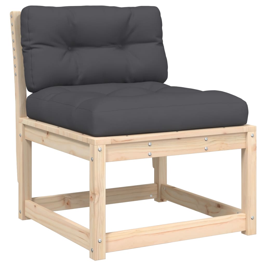 vidaXL 5-delige Loungeset met kussens massief grenenhout afbeelding