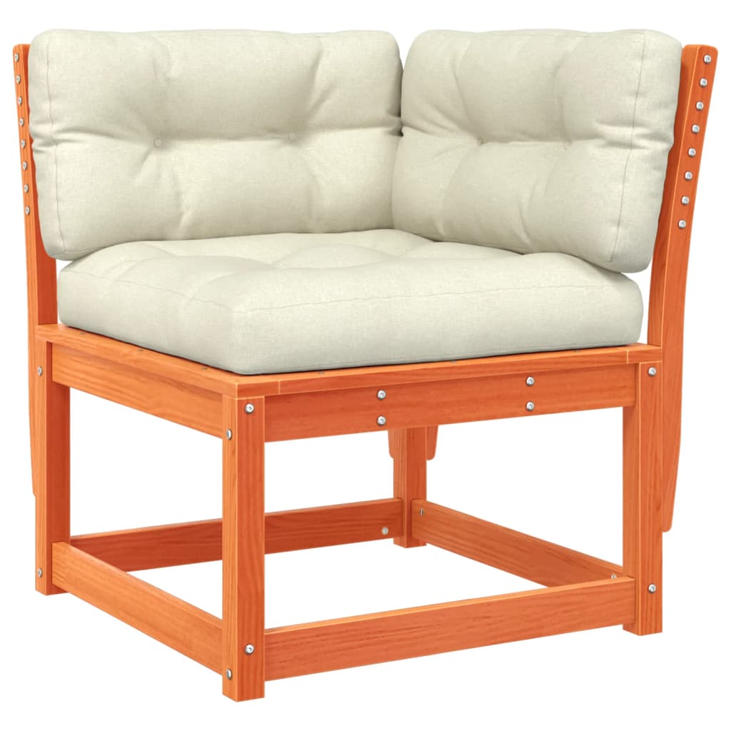 vidaXL 6-delige Loungeset met kussens massief grenenhout wasbruin afbeelding