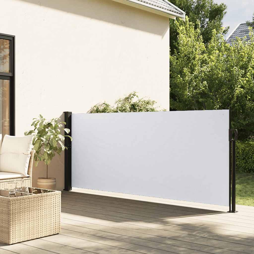 vidaXL Seitenmarkise Ausziehbar Weiß 100x300 cm