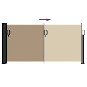 Zatahovací boční markýza taupe 100 x 300 cm - obrázek 5