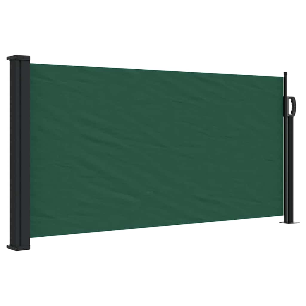 E-shop vidaXL Zaťahovacia bočná markíza, tmavozelená 100x300 cm