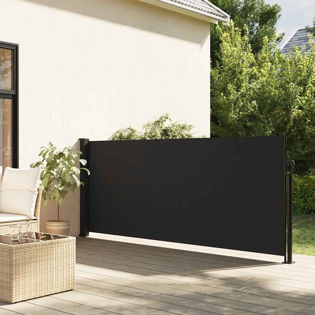 vidaXL Seitenmarkise Ausziehbar Schwarz 117x300 cm