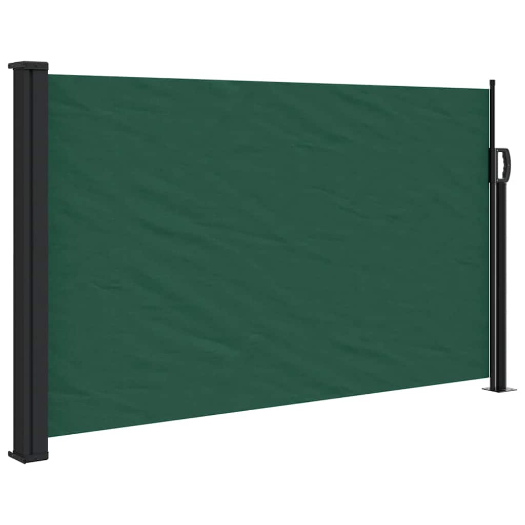 vidaXL Zatahovací boční markýza tmavě zelená 117 x 300 cm
