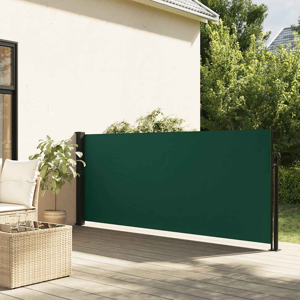 vidaXL Copertină laterală retractabilă, verde închis, 117x300 cm