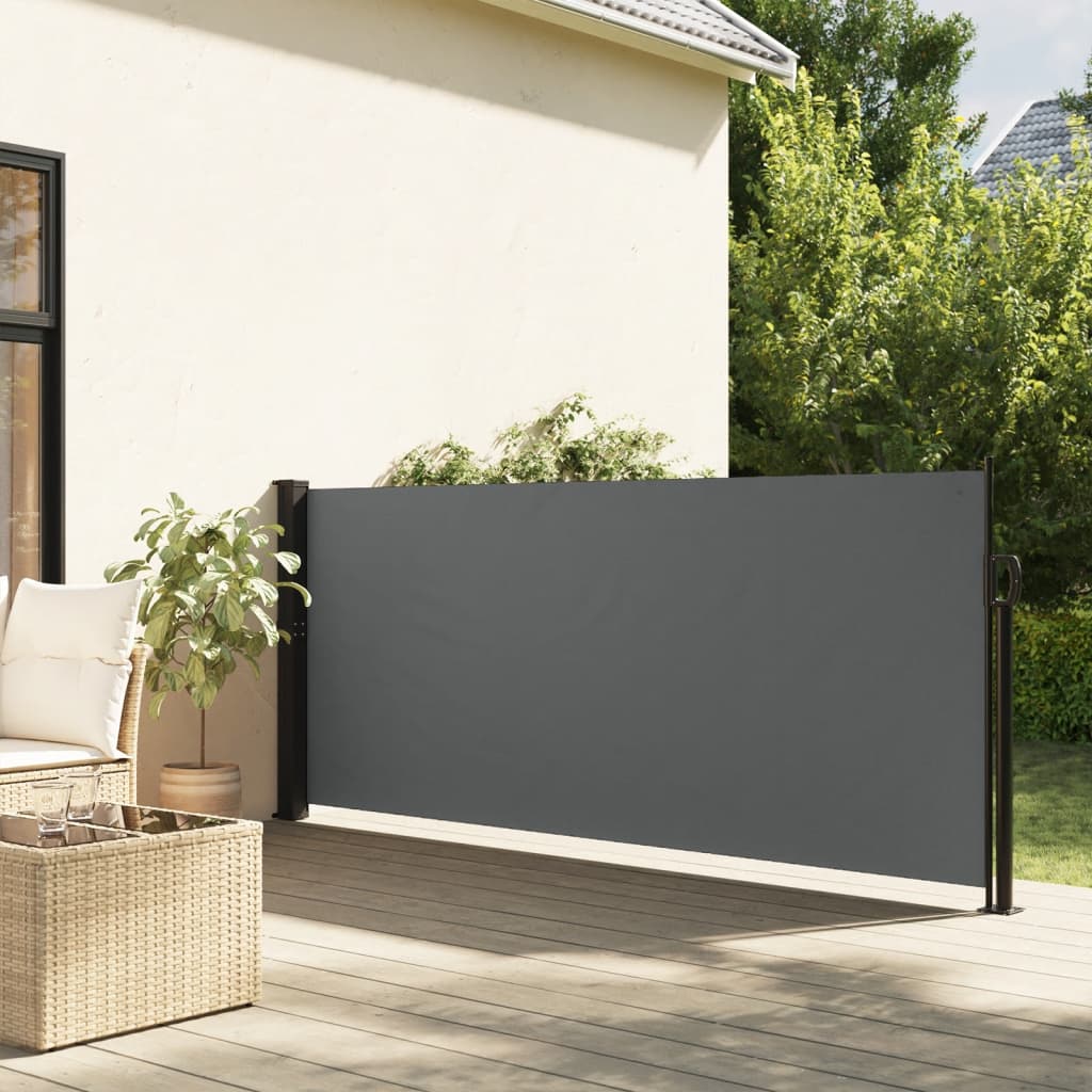 vidaXL Auvent latéral rétractable anthracite 120x300 cm