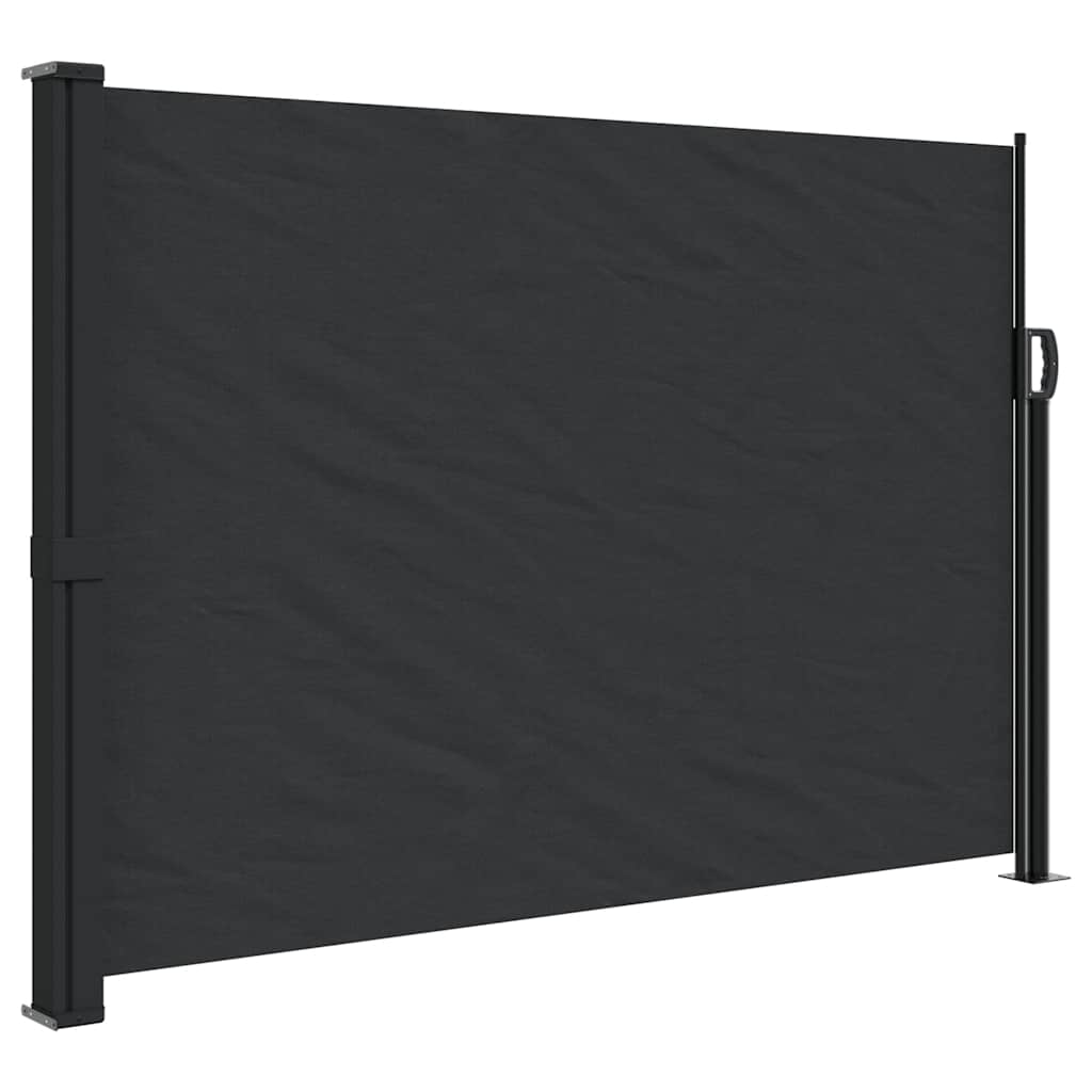 E-shop vidaXL Zaťahovacia bočná markíza, čierna 140x300 cm