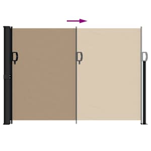 Zatahovací boční markýza taupe 140 x 300 cm - obrázek 5