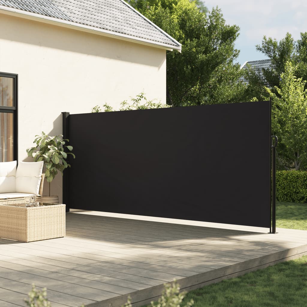 Seitenmarkise Ausziehbar Schwarz 160×300 cm