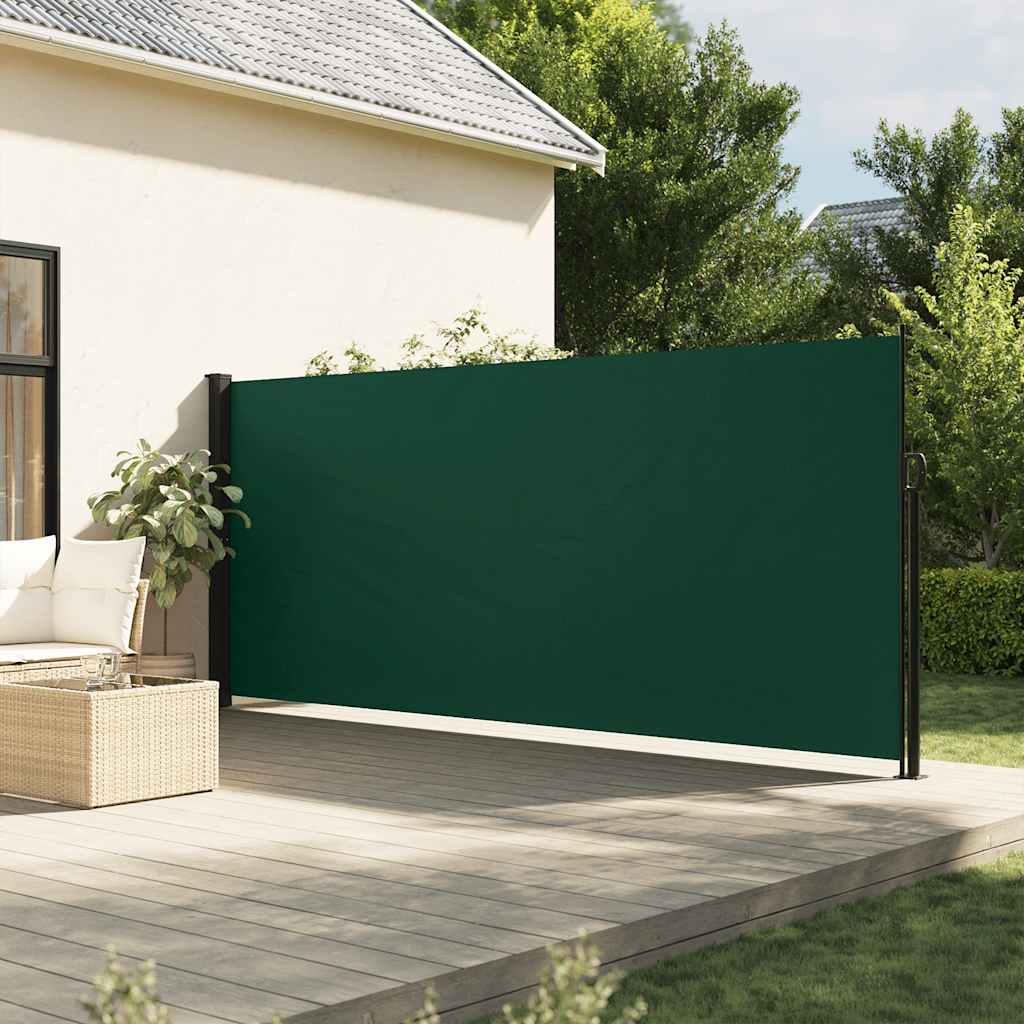 vidaXL Copertina laterală retractabilă, verde închis, 160x300 cm