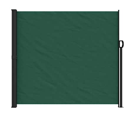 vidaXL Retractable Side Awning Dark Green