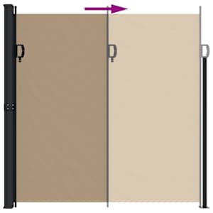 Zatahovací boční markýza taupe 200 x 300 cm - obrázek 5