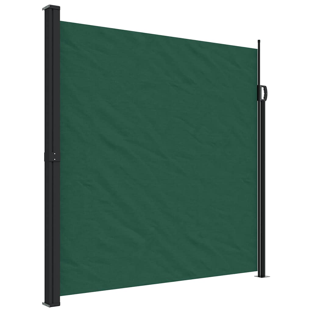 vidaXL Zatahovací boční markýza tmavě zelená 200 x 300 cm