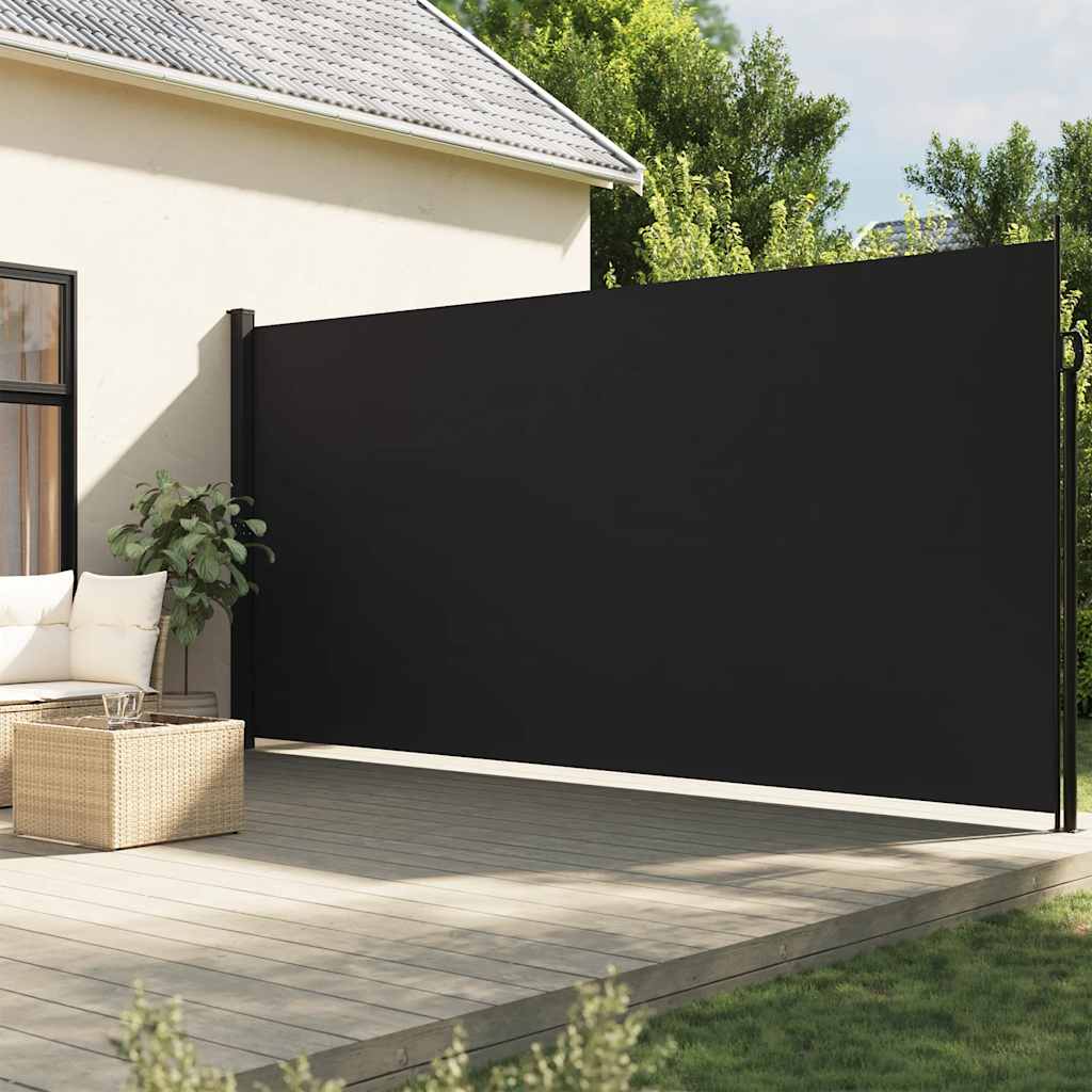 vidaXL Seitenmarkise Ausziehbar Schwarz 220x300 cm