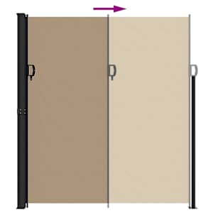 Zatahovací boční markýza taupe 220 x 300 cm - obrázek 5