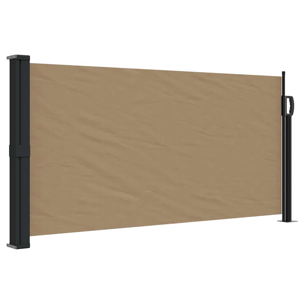 vidaXL Zatahovací boční markýza taupe 100 x 500 cm