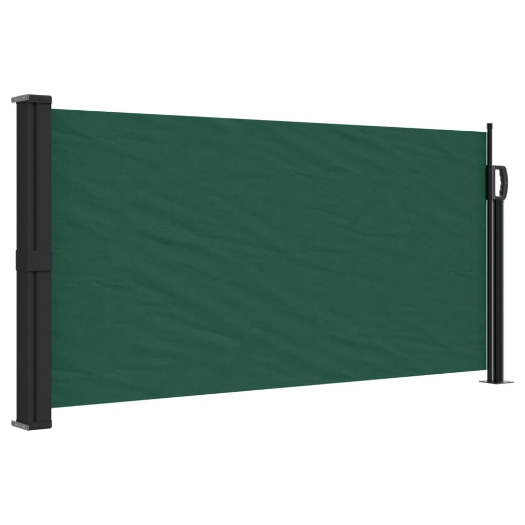 vidaXL Zatahovací boční markýza tmavě zelená 100 x 500 cm