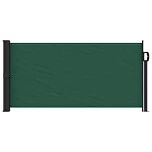 vidaXL Retractable Side Awning Dark Green 100x500 cm