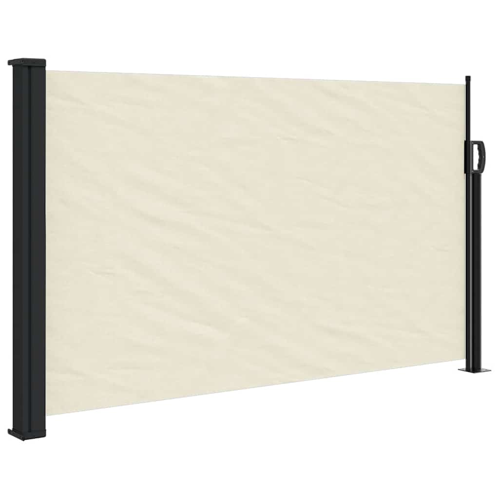 E-shop vidaXL Zaťahovacia bočná markíza, krémová 120x500 cm