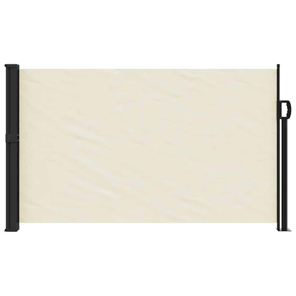 vidaXL Windscherm uittrekbaar 120x500 cm crèmekleurig afbeelding