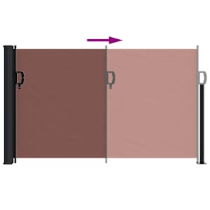 Zatahovací boční markýza hnědá 120 x 500 cm - obrázek 5