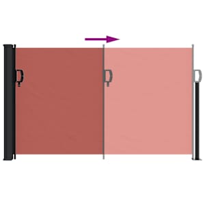 Zatahovací boční markýza terakotová 120 x 500 cm - obrázek 5