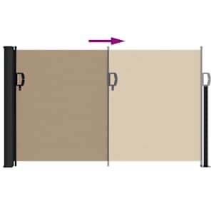 Zatahovací boční markýza taupe 120 x 500 cm - obrázek 5