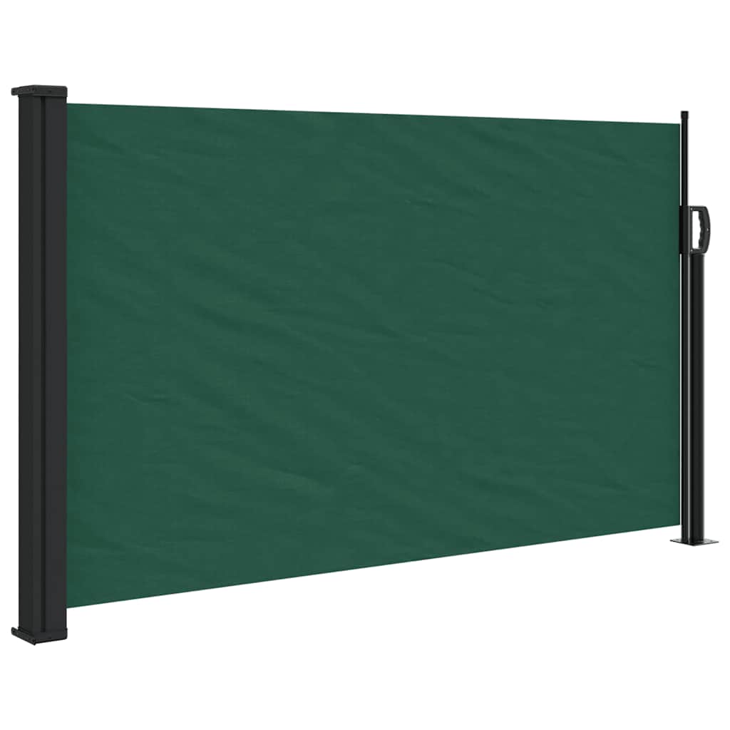 vidaXL Zaťahovacia bočná markíza, tmavozelená 120x500 cm