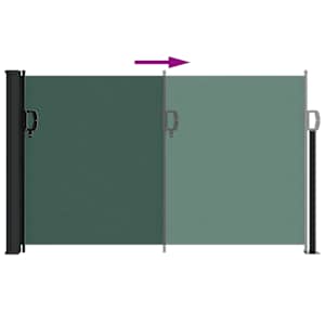 Zatahovací boční markýza tmavě zelená 120 x 500 cm - obrázek 5