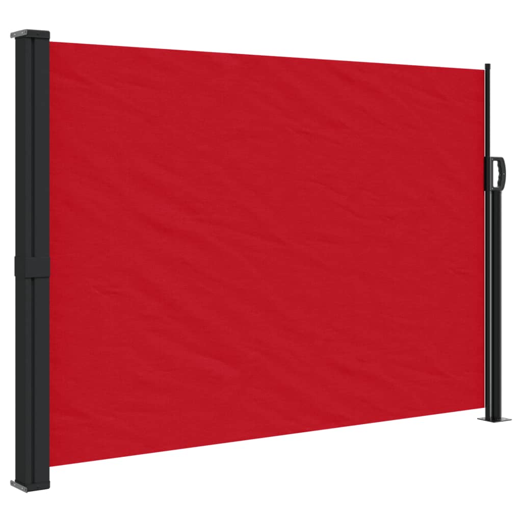 vidaXL Zatahovací boční markýza červená 140 x 500 cm