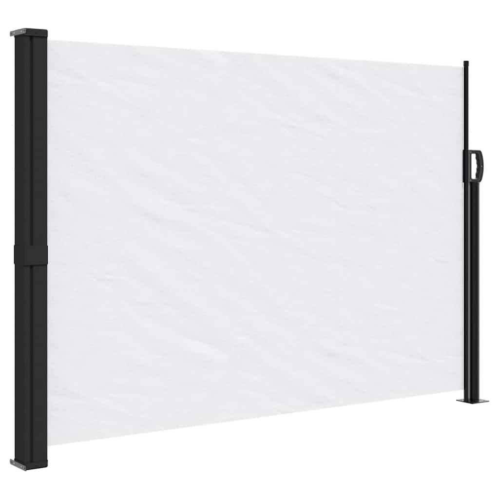 vidaXL Zaťahovacia bočná markíza, biela 140x500 cm