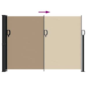 Zatahovací boční markýza taupe 140 x 500 cm - obrázek 5