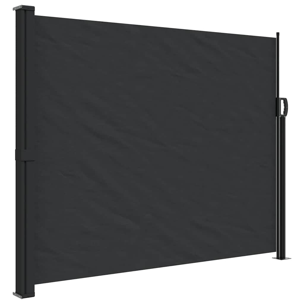 vidaXL Zatahovací boční markýza černá 160 x 500 cm