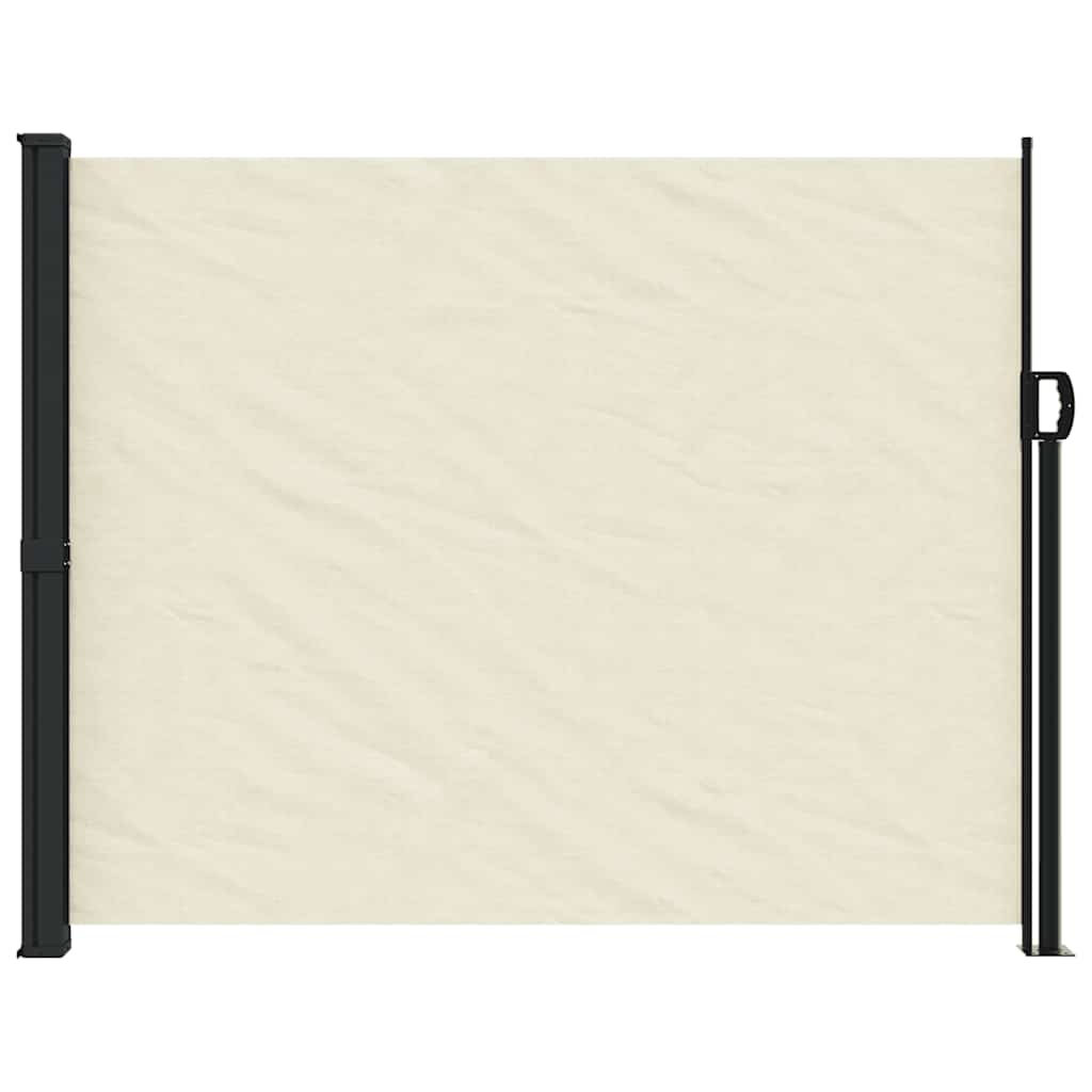 vidaXL Windscherm uittrekbaar 160x500 cm crèmekleurig afbeelding