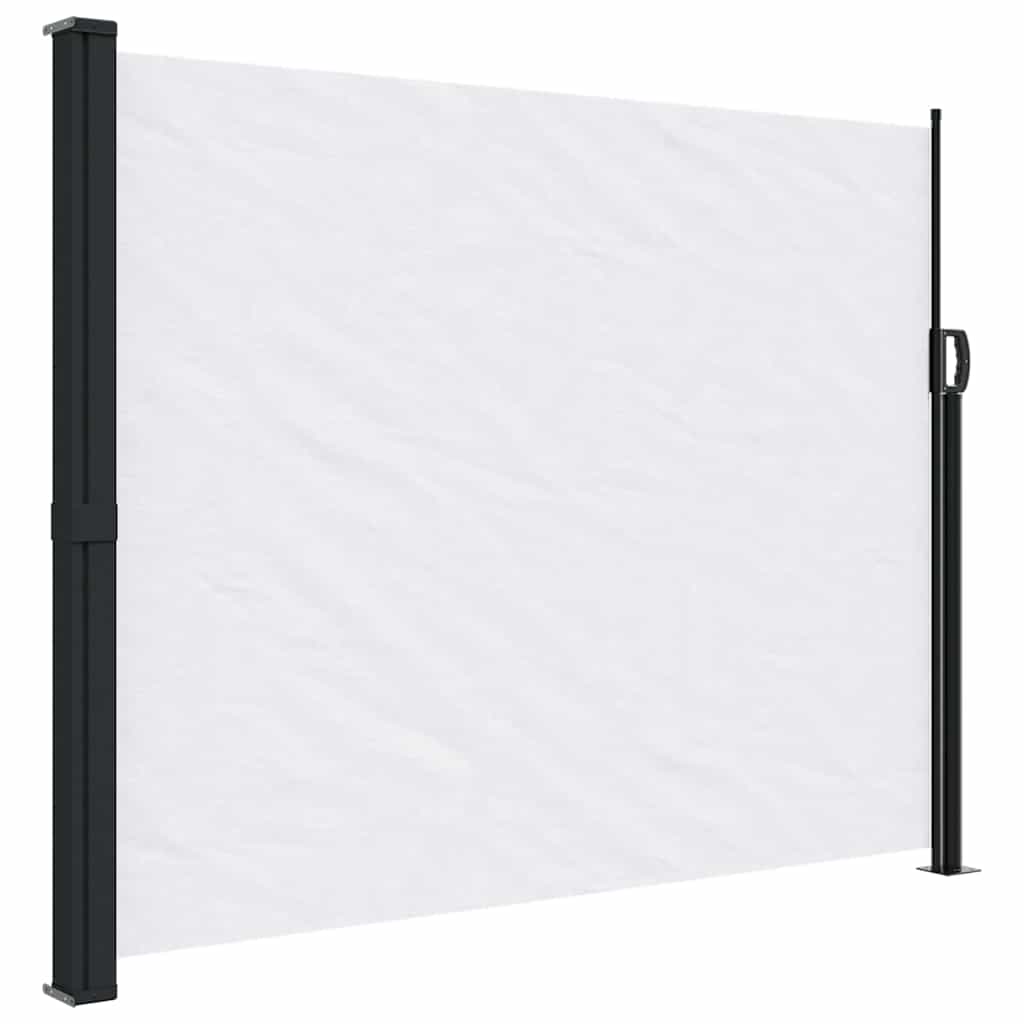 vidaXL Zaťahovacia bočná markíza, biela 160x500 cm
