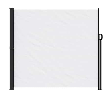 vidaXL Seitenmarkise Ausziehbar Wei&szlig; 180x500 cm