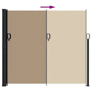 Zatahovací boční markýza taupe 180 x 500 cm - obrázek 5