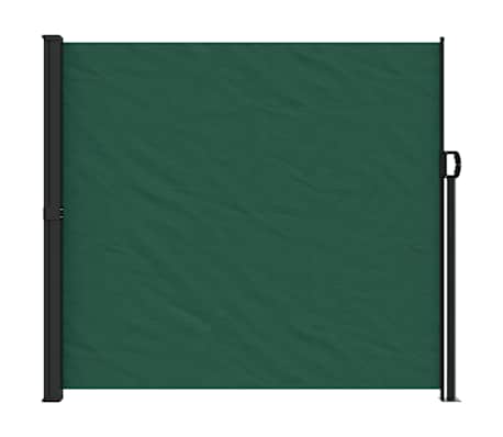 vidaXL Retractable Side Awning Dark Green 180x500 cm
