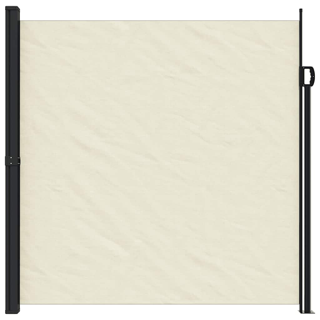 vidaXL Windscherm uittrekbaar 200x500 cm crèmekleurig afbeelding