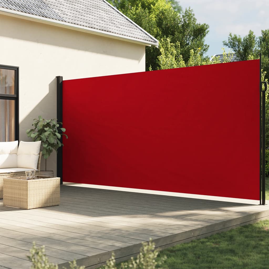 Zatahovací boční markýza červená 200 x 500 cm