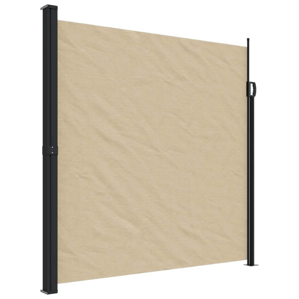 vidaXL Zatahovací boční markýza béžová 200 x 500 cm
