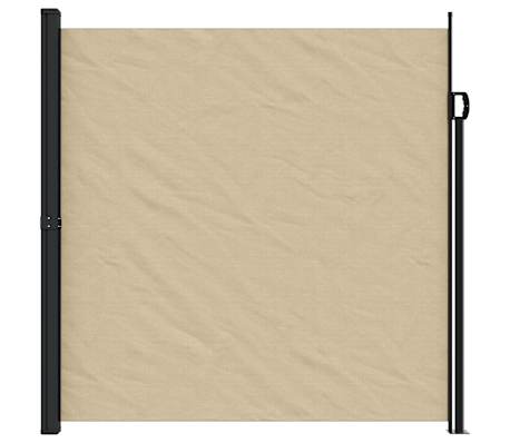 vidaXL Retractable Side Awning Beige 200x500 cm